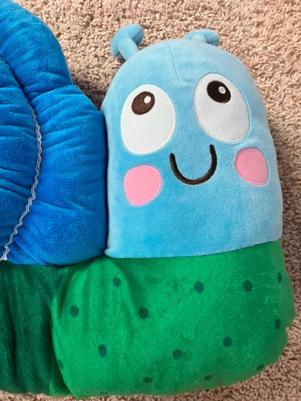 IKEA Brummig Cushion Snail Colorful Plush Snail Pillow - Blue, Green, Teal